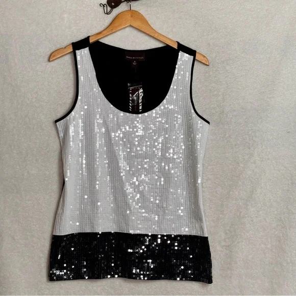 LAST CALL FINAL PRICE GREAT DEAL NEW Dana Buchman Lush retreat sequin tank small - Picture 2 of 6